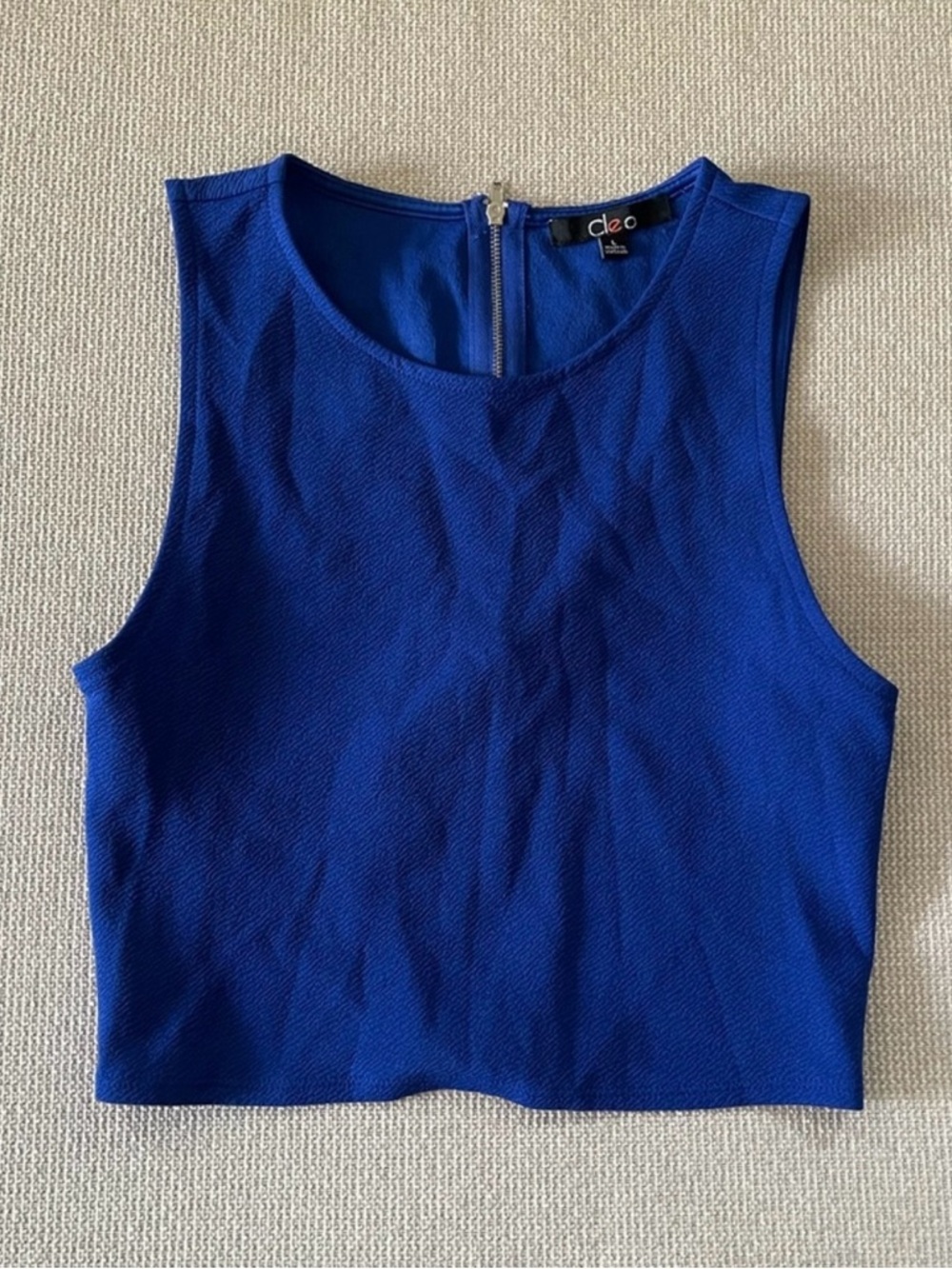 Cleo Blue Crop Top